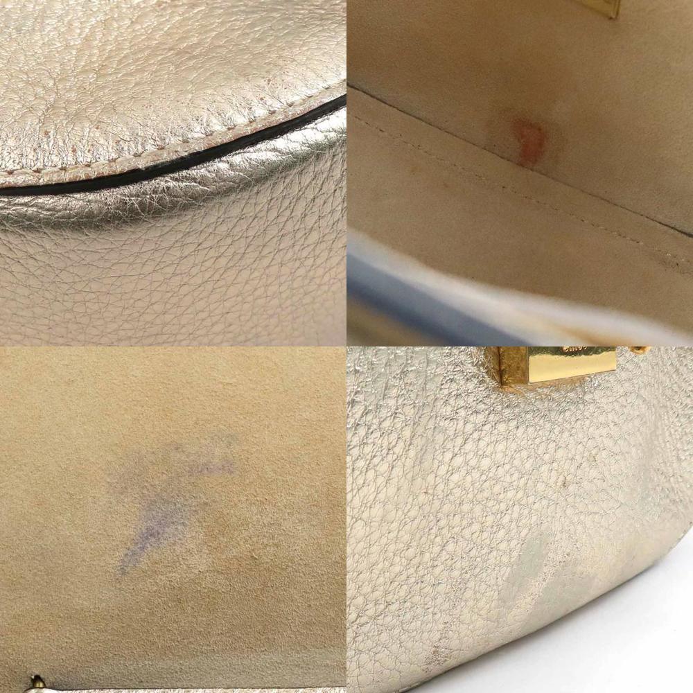 Chloe Drew Leather Shoulder Bag Gold - Picture 3 of 5